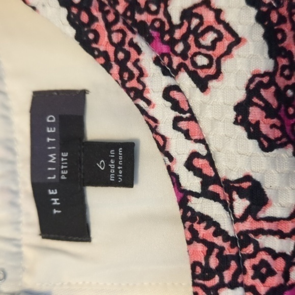 Limited White/Pink Paisley Textured  A-Line Dress - Picture 6 of 6